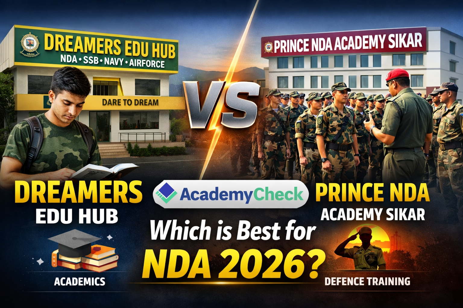 Dreamers Edu Hub or Prince NDA Academy Sikar – Which is Best for NDA 2026?